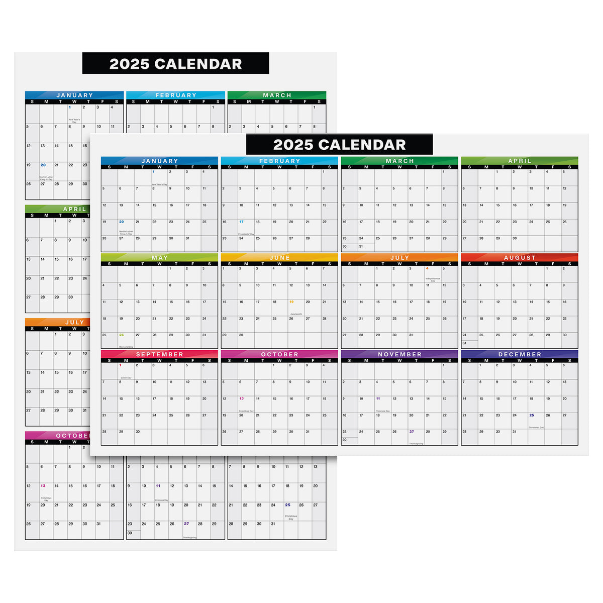 2025 Full Desk Calendar