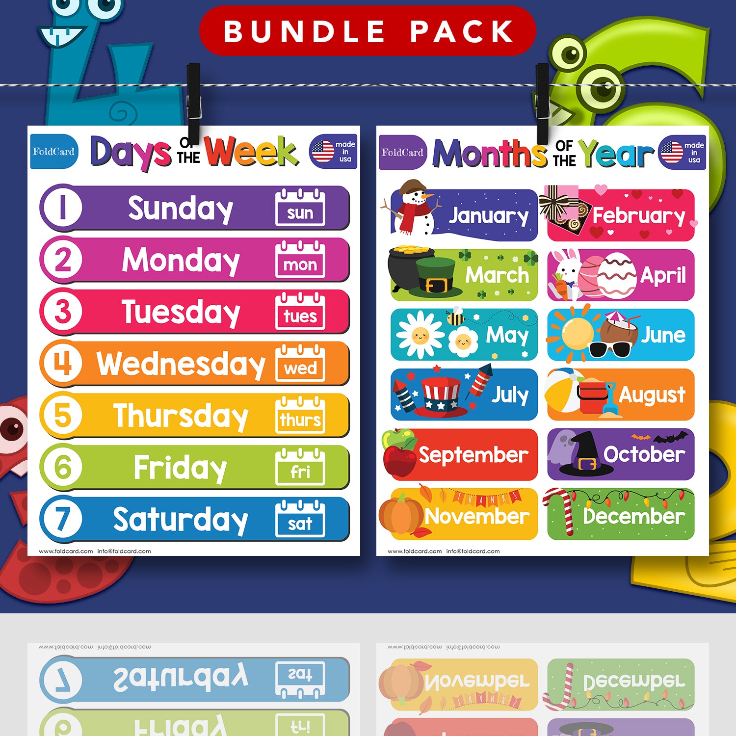Beginner Bundle - 7 Educational Posters for Kids