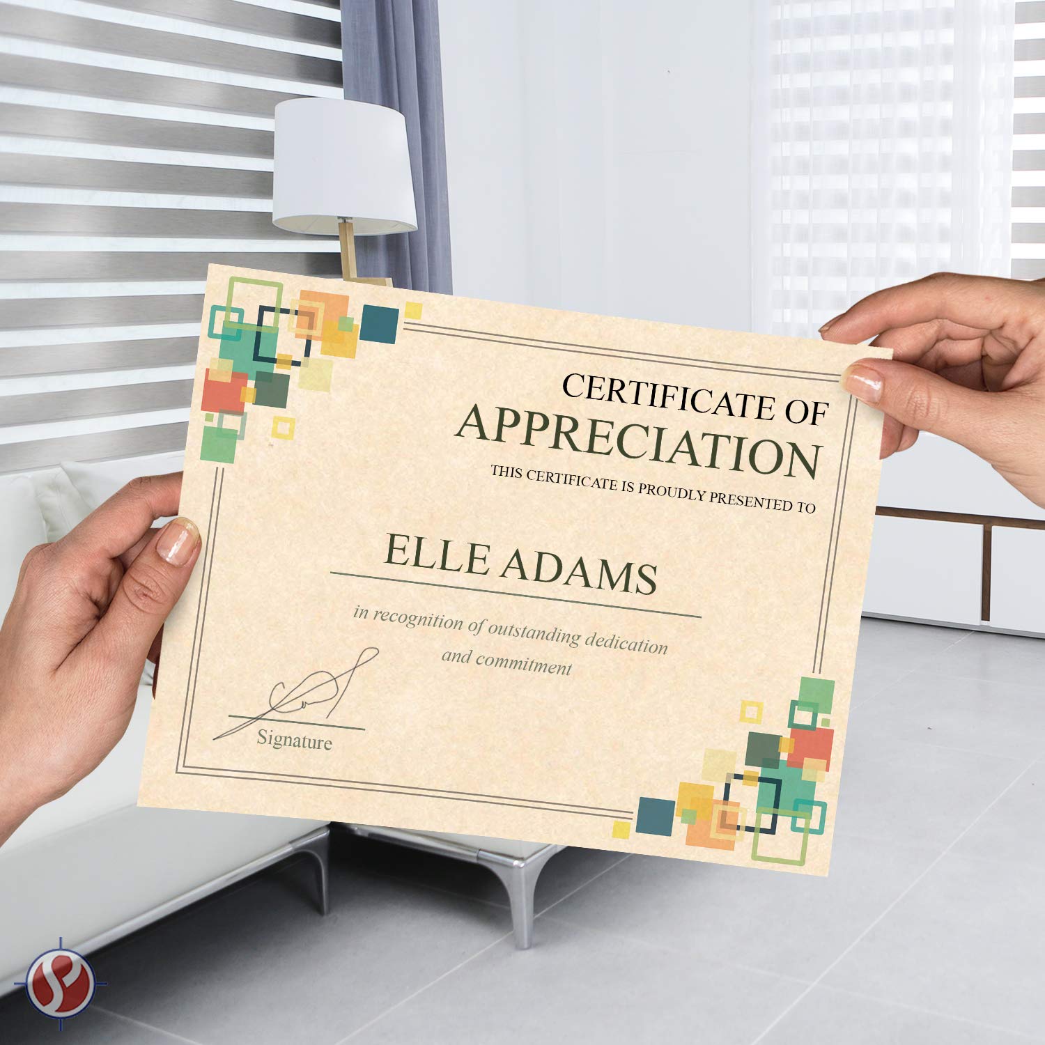 Certificados de premio en blanco elegantes - Tamaño carta, 10 hojas - Compatible con láser e inyección de tinta