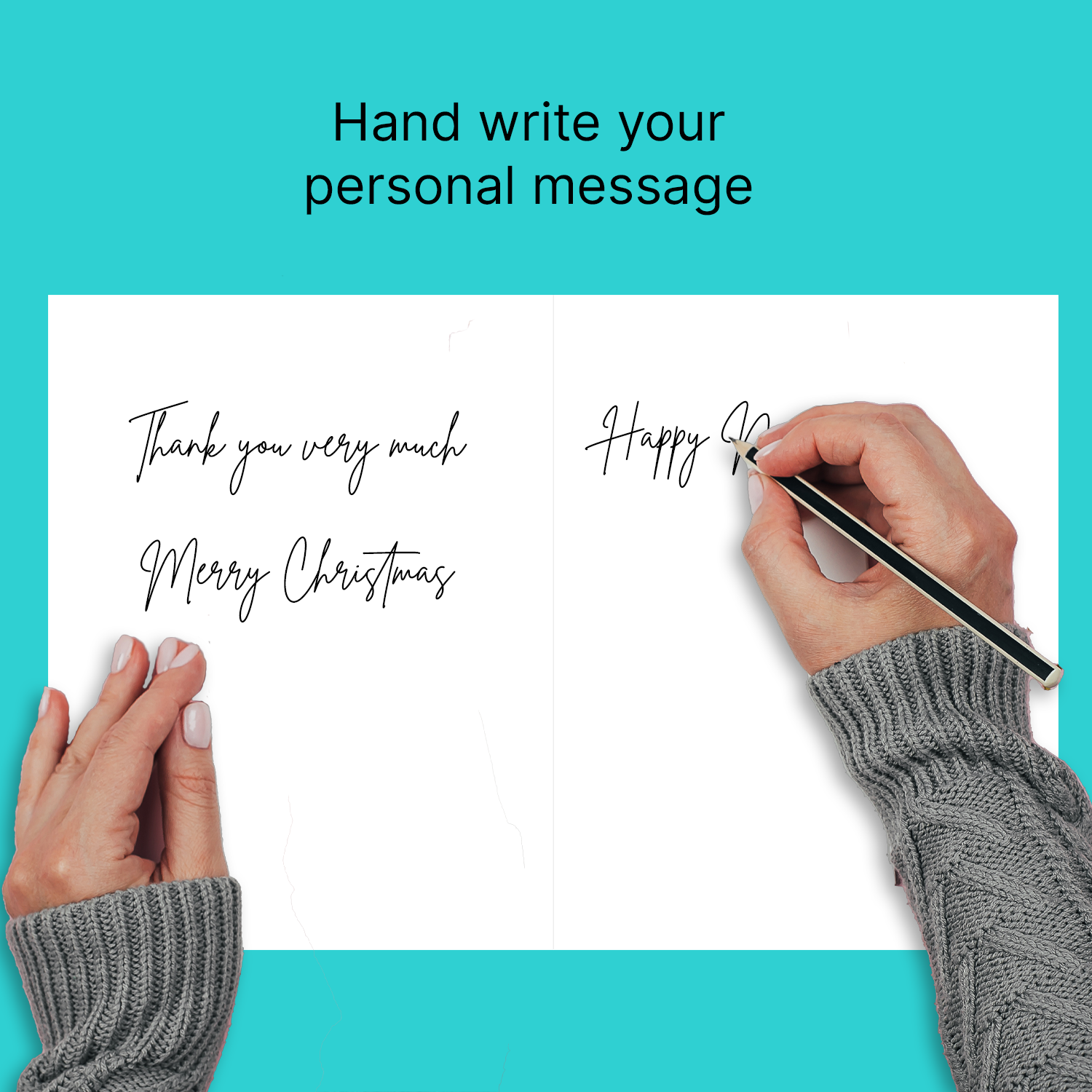 A Big Happy Graduation Greeting Cards with Envelopes – 8.5" x 11" Jumbo Size Thank You Cards for Large Groups and Teams – 2 per Pack