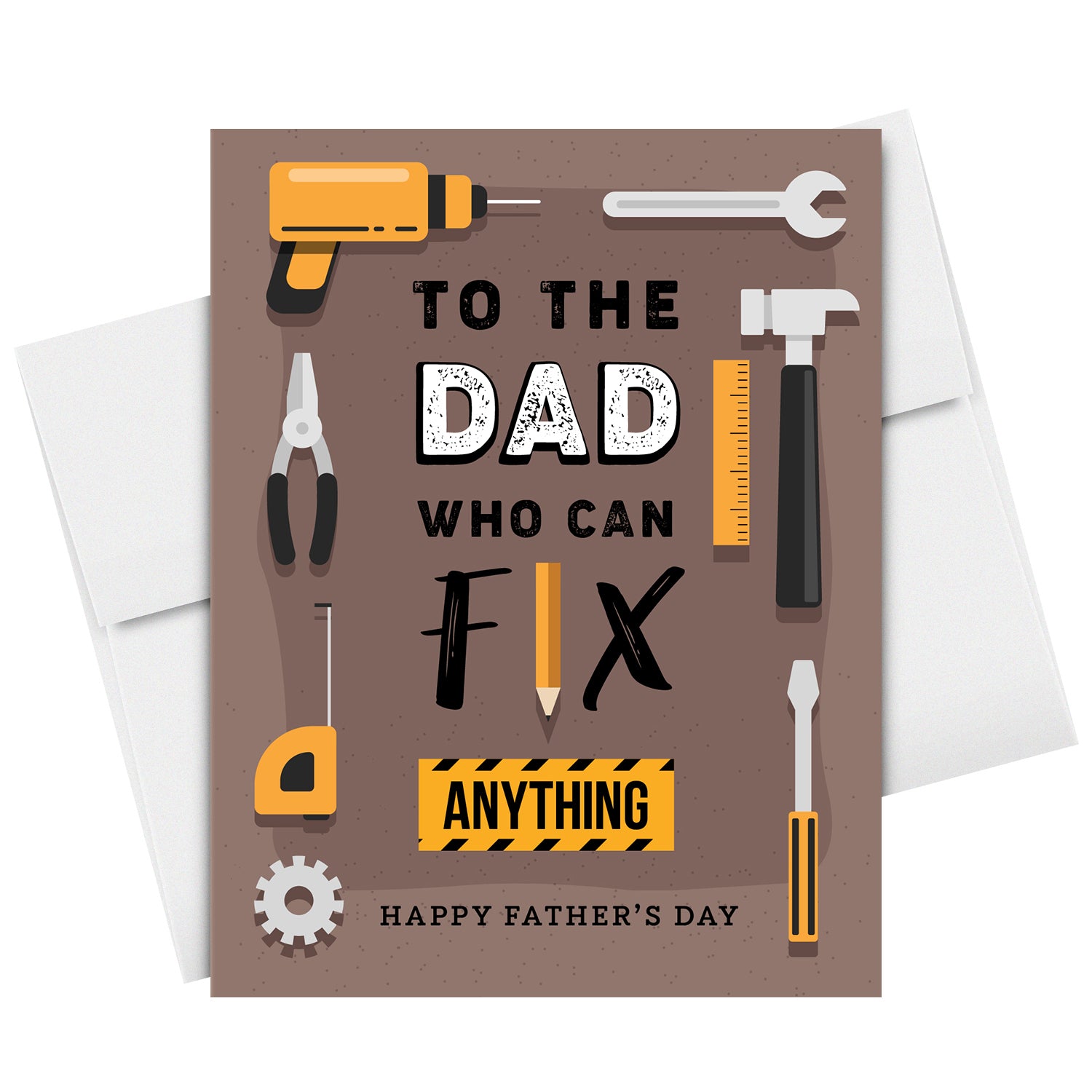 To the Dad Who Can Fix Anything, Happy Father's Day Greeting Cards and Envelopes for Dad, Stepdad | 4.25 x 5.5 | 10 per Pack