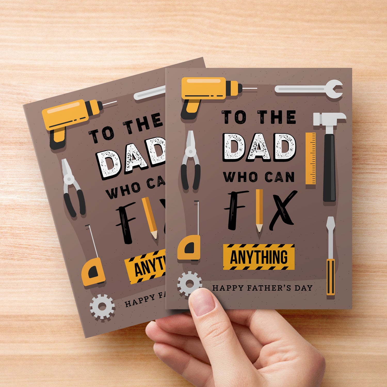 To the Dad Who Can Fix Anything, Happy Father's Day Greeting Cards and Envelopes for Dad, Stepdad | 4.25 x 5.5 | 10 per Pack