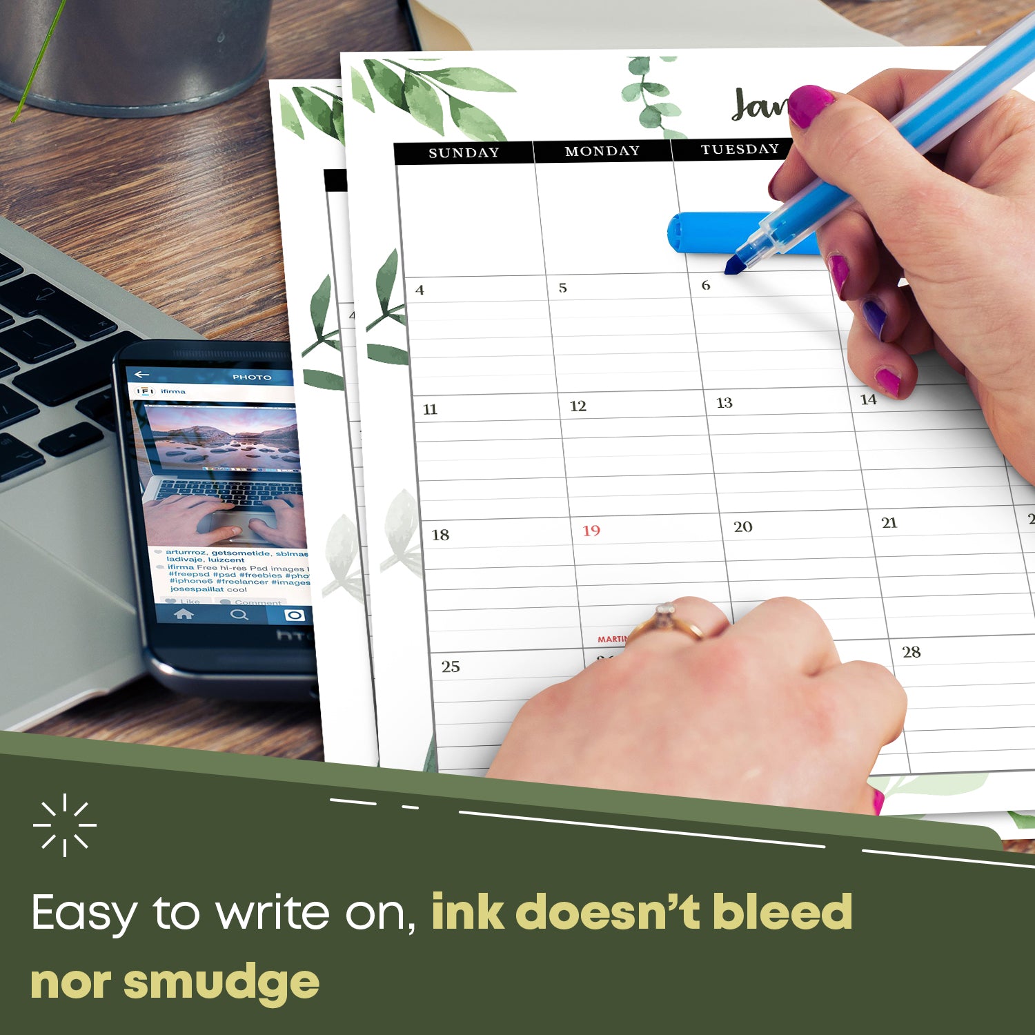2026 Desk Year Calendar Desktop or Wall Planner, Tear-Off Pad for Easy Planning, Includes a Notes Section To Do's for the Year of 2026