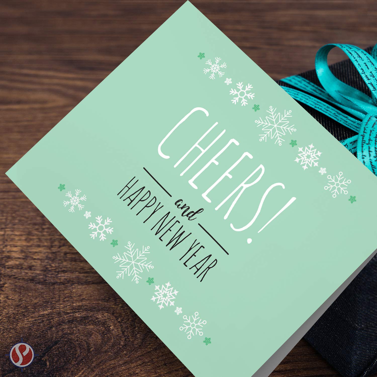 2023 Happy New Year Cheers Cards 25 tarjetas y 25 sobres por paquete