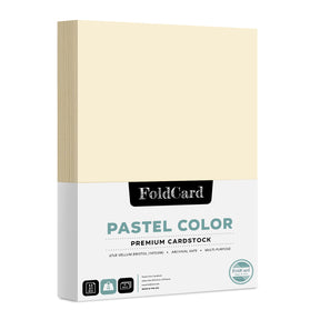 Premium Quality Pastel  Color Cardstock: 8.5 x 11 - 50 Sheets of 67lb Cover Weight