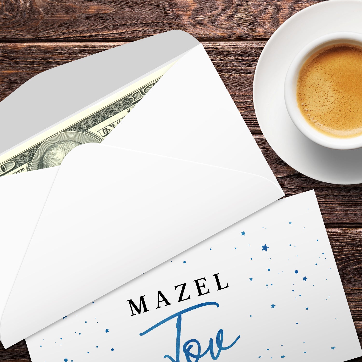 Mazel Tov Money Envelopes - 3 5/8" x 6 1/2" - 25 per Pack