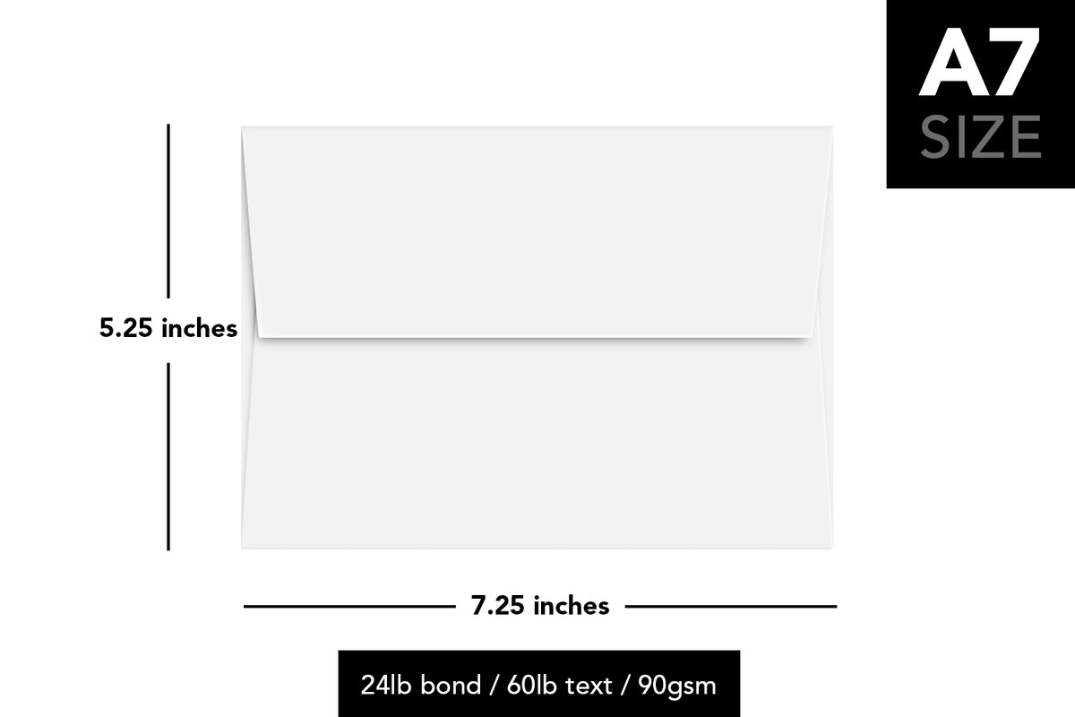 A7 Square Flapped Invitation Envelopes - 250 Envelopes Per Pack