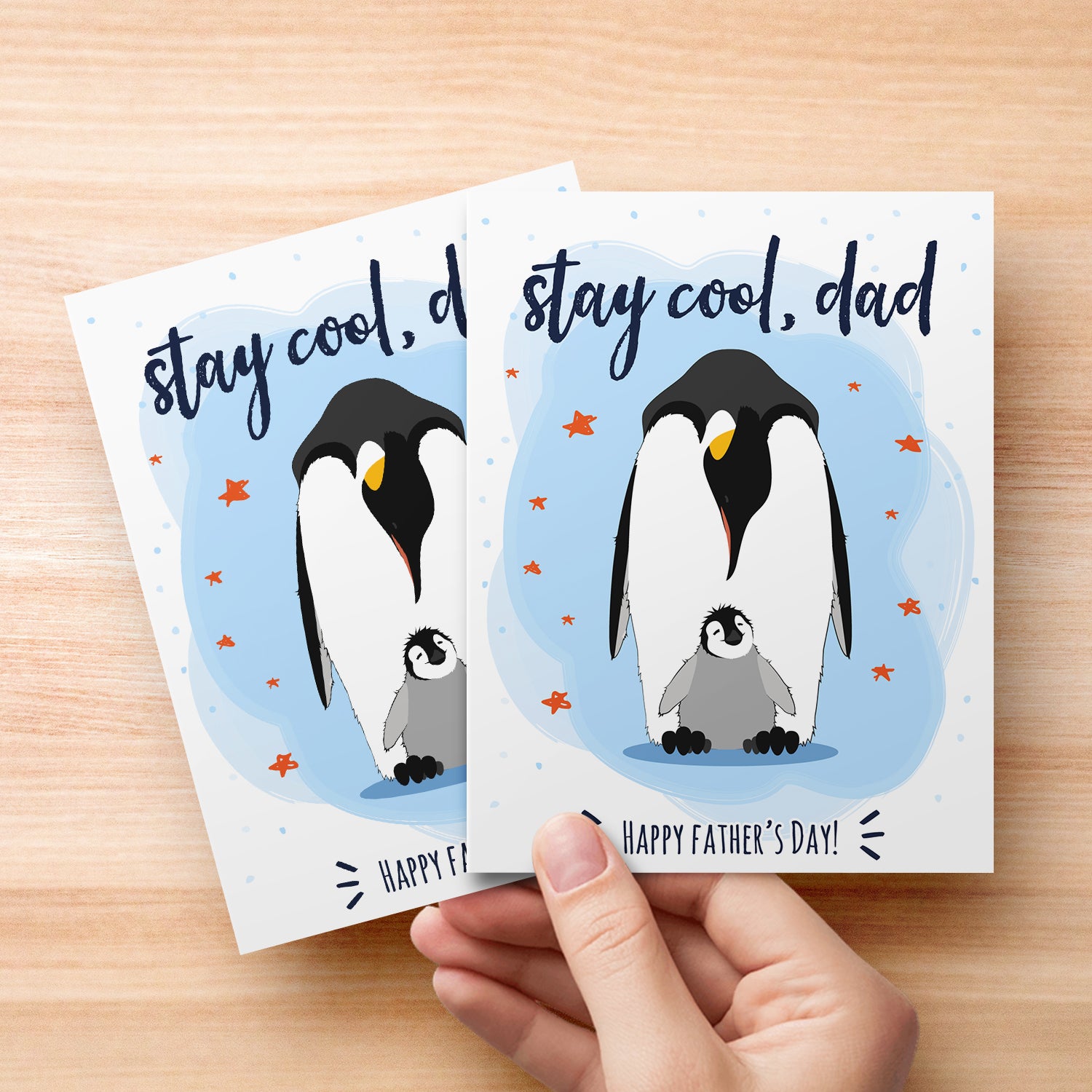 Stay Cool, Dad! Happy Father's Day Greeting Cards and Envelopes for Dad, Stepdad | 4.25 x 5.5 | 10 per Pack