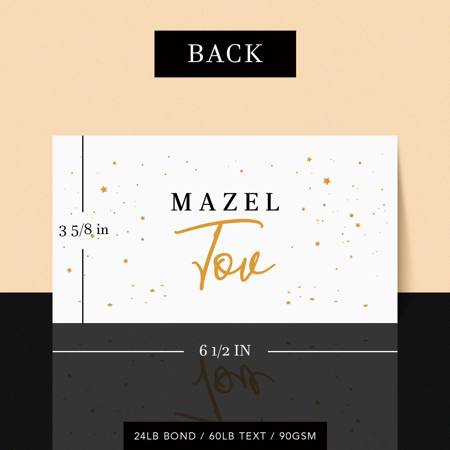 Mazel Tov Money Envelopes - 3 5/8" x 6 1/2" - 25 per Pack