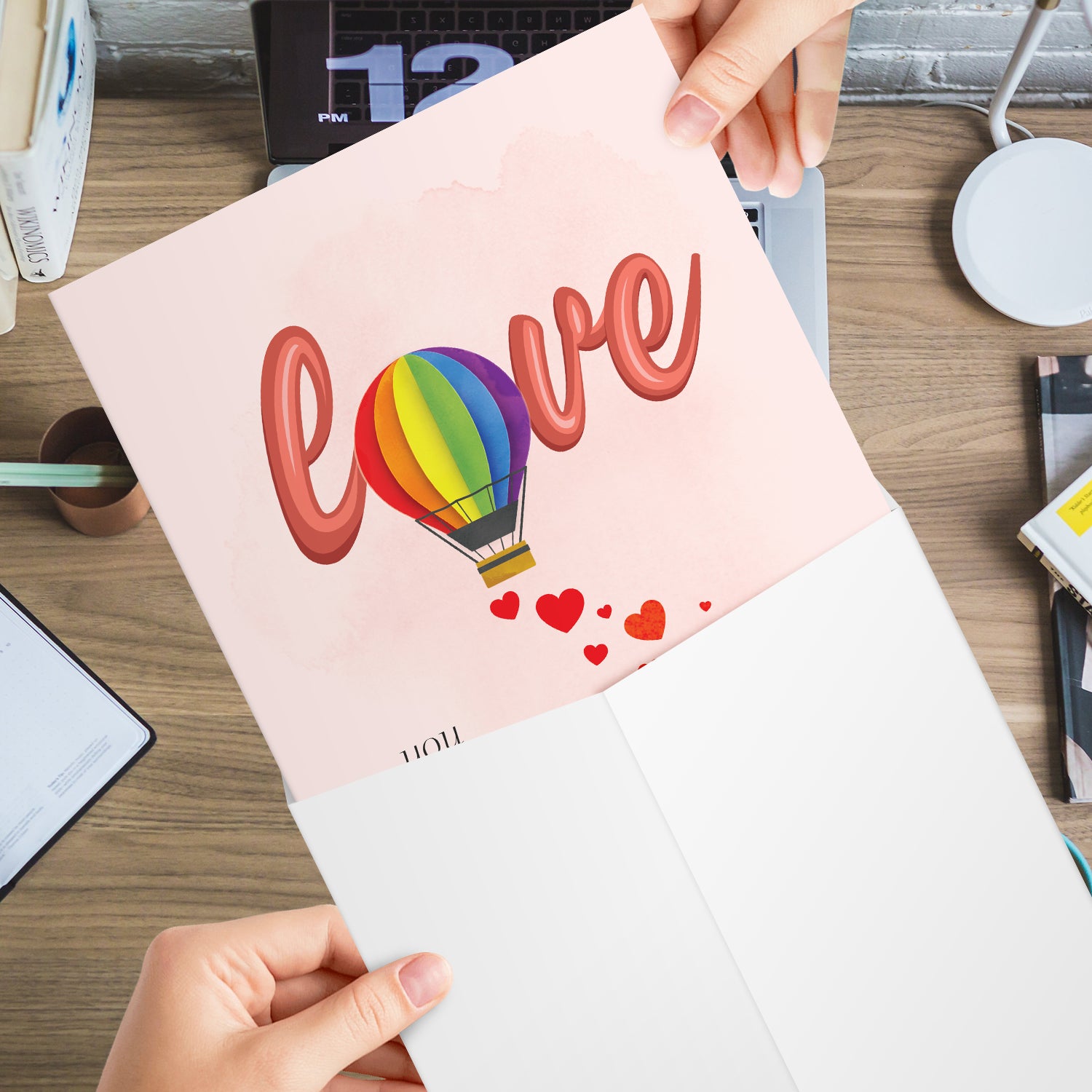 "Love You, Always, Forever" Big Valentine's Day Greeting Cards and Envelopes – 8.5" x 11" Large Jumbo Size Valentines Card – 2 per Pack