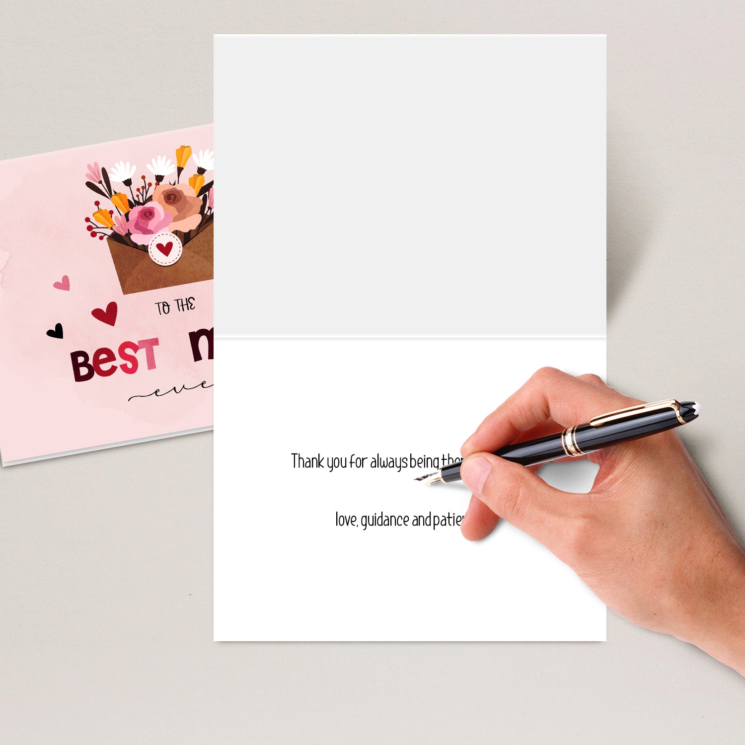 To the Best Mom Ever – Happy Mother's Day Appreciation Thank You Greeting Cards and Envelopes for Mom, Wife | 4.25 x 5.5 | 10 per Pack