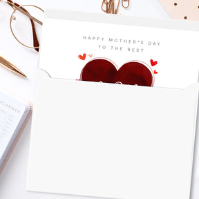 Happy Mother's Day to the Best Mom in the World – Thank You Greeting Cards and Envelopes for Mom, Wife | 4.25 x 5.5 | 10 per Pack