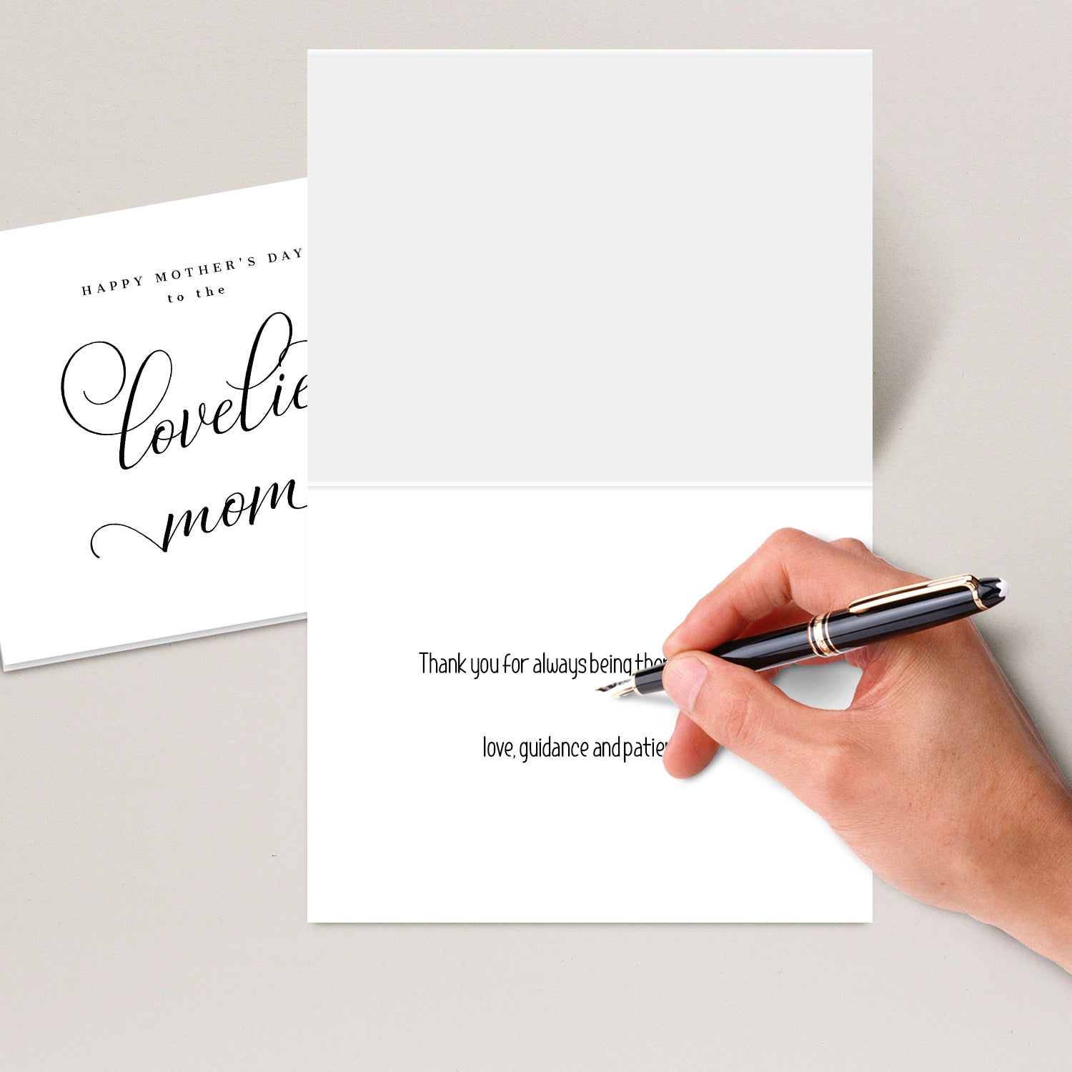 Happy Mother's Day to the Loveliest Mom – Thank You Greeting Cards and Envelopes for Mom, Wife | 4.25 x 5.5 | 10 per Pack