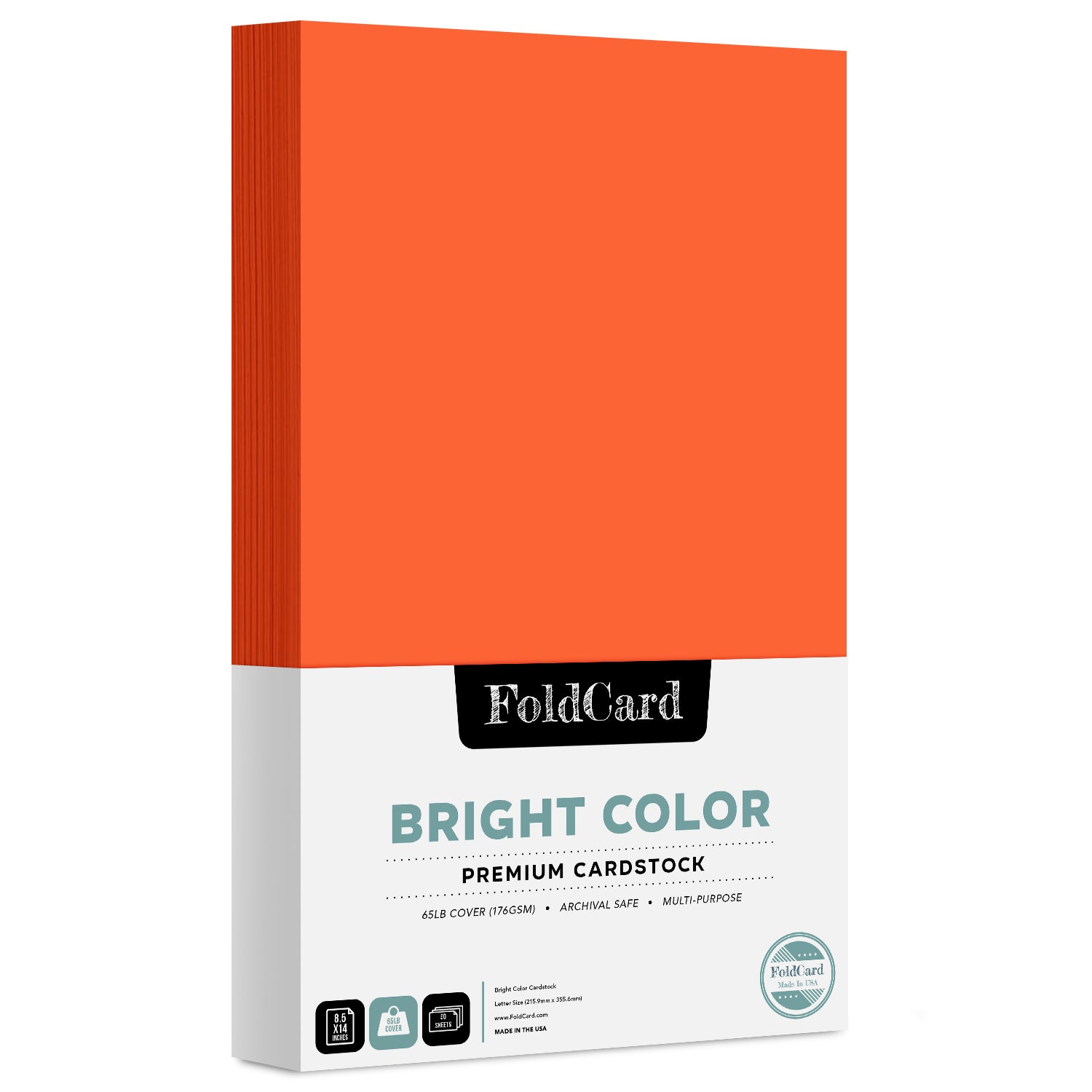 Bright Color Card Stock Paper, 65lb. 8.5 X 11 Inches - 50 Sheets Per Pack  (Sea blue) 