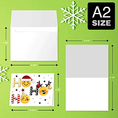 2023 HO HO Holiday Greeting Cards & Envelopes. Set of 25 FoldCard