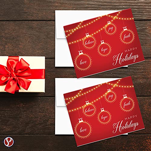 2023 Happy Holidays 4.25 x 5.5 (A2 Size)  25 Cards and 25 Envelopes FoldCard