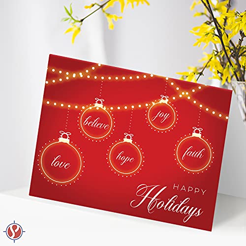 2023 Happy Holidays 4.25 x 5.5 (A2 Size)  25 Cards and 25 Envelopes FoldCard