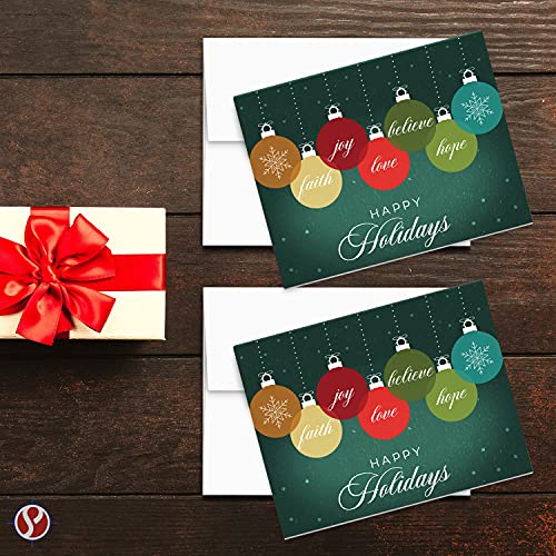 2023 Happy Holidays 4.25 x 5.5 (A2 Size) 25 Cards and 25 Envelopes FoldCard