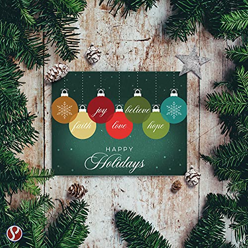 2023 Happy Holidays 4.25 x 5.5 (A2 Size) 25 Cards and 25 Envelopes FoldCard