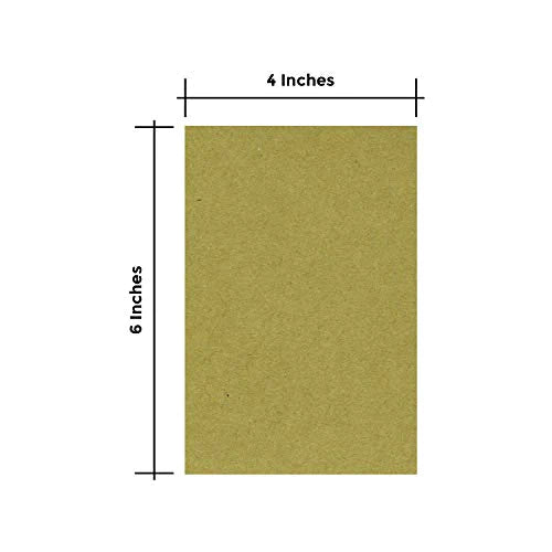 25 Sheets of Chipboard, 30pt (Point) Medium Weight Cardboard .030 Caliper Thickness, Craft and Packing, Brown Kraft Paper Board (4 x 6) FoldCard