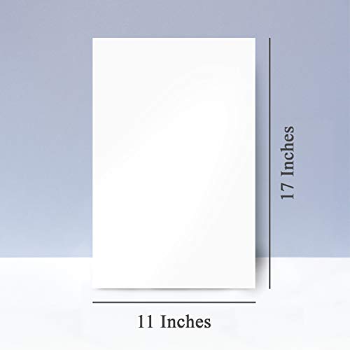 Papel digital brillante blanco de alta calidad, sin atascos y compatible con impresoras, 11 x 17 pulgadas