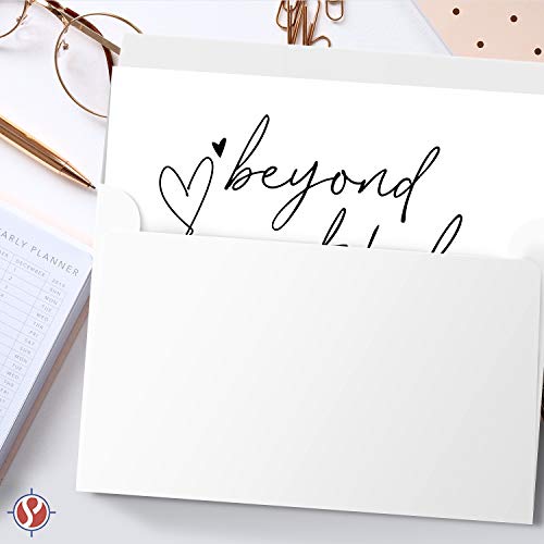 Tarjetas de agradecimiento Beyond Grateful, felicitaciones plegables elegantes - A2 - 25 por paquete