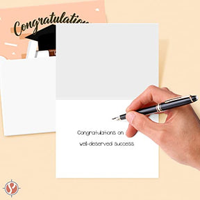 Congratulations Graduation Greeting Cards and Envelopes - Class of 2024 Celebratory Fold Over Greetings