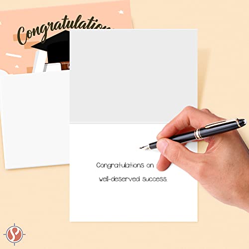 Congratulations Graduation Greeting Cards and Envelopes - Class of 2025 Celebratory Fold Over Greetings