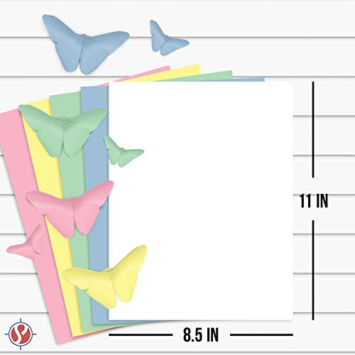 Papel de cartulina de colores de Pascua, cartulina a granel multicolor de 8.5 x 11" para manualidades e invitaciones de primavera | 125 hojas en total
