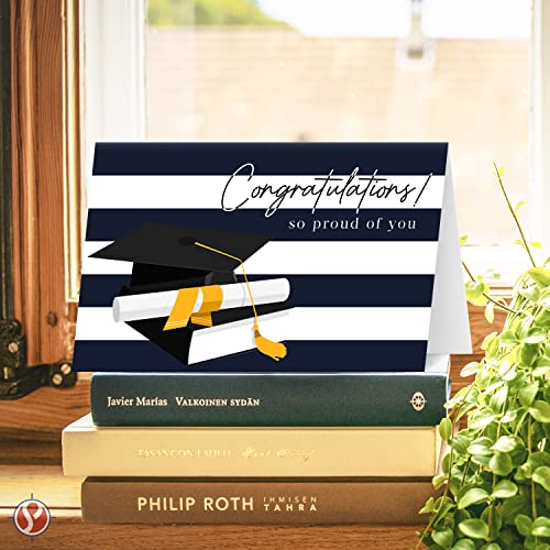 Congratulations, So Proud of You - Elegant Graduation Greeting Cards for the Class of 2025