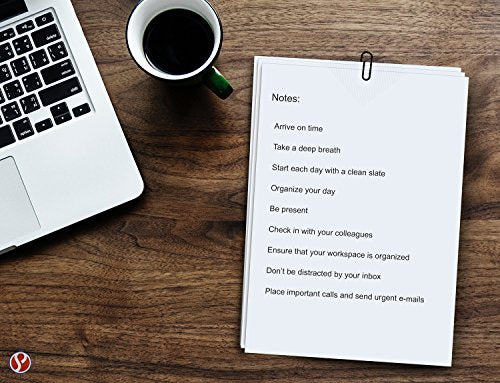 Papel blanco brillante de tamaño media carta - 500 hojas de 24 lb Bond/60 lb de texto (90 g/m²) - Compatible con inyección de tinta y láser