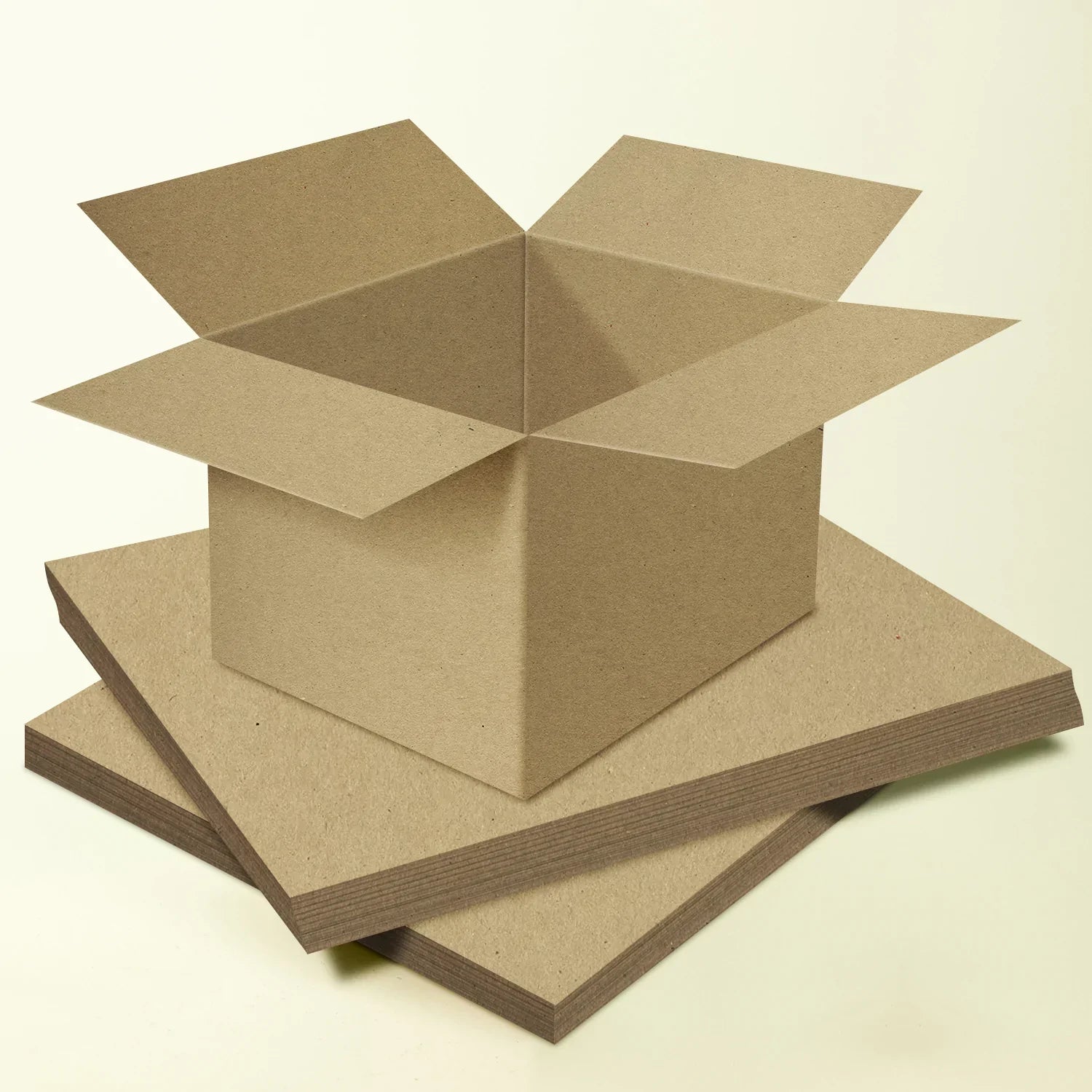 8 1/2 x 11" Brown Kraft Chipboard | Medium Weight 30Pt. (624gsm) Cardboard Sheets - 50 per Pack FoldCard