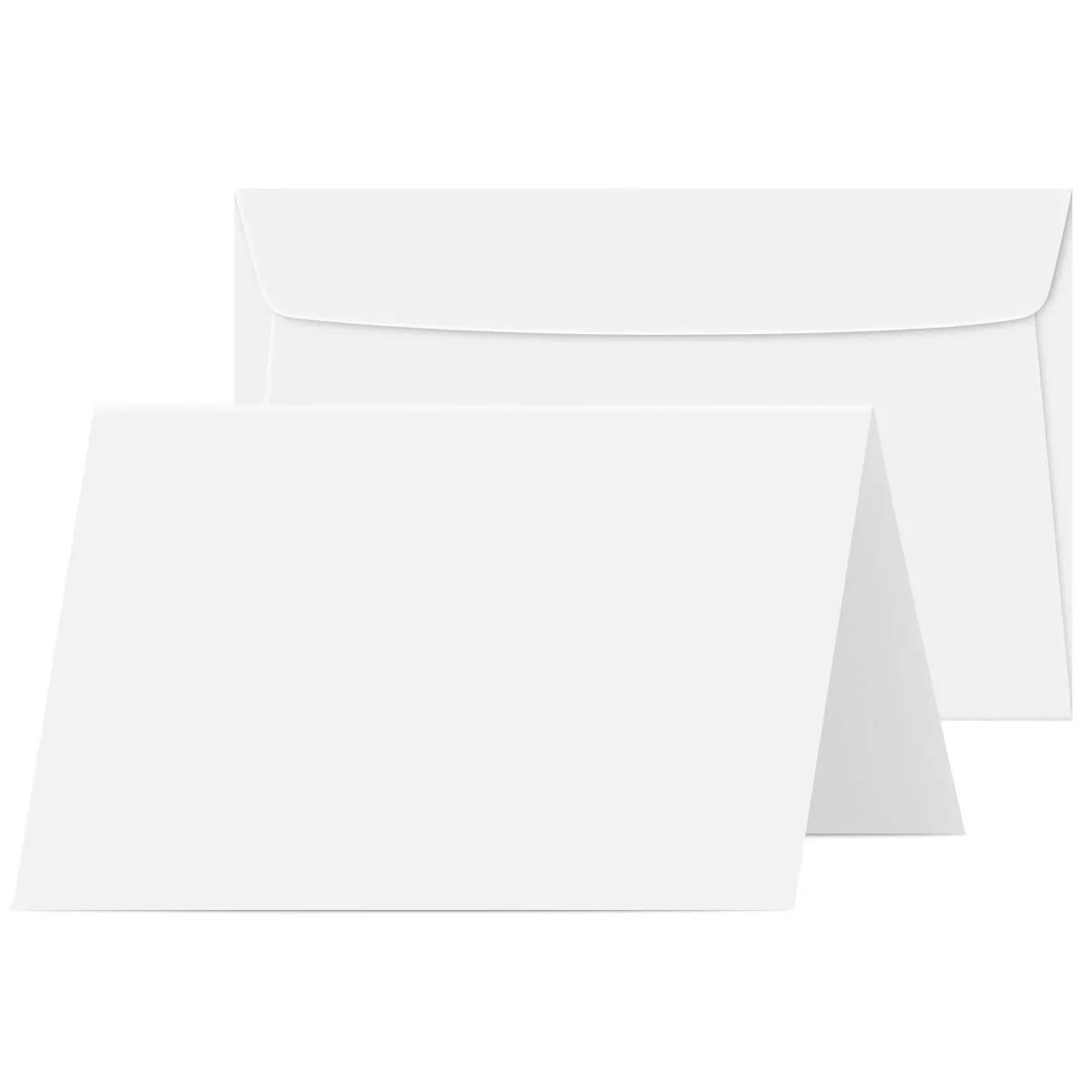 80lb White Half-Fold Greeting Cards w/ Envelopes | Cards Size 5.5" x 8.5" When Folded - Booklet Envelope Size 6" x 9" | 50 per Pack FoldCard
