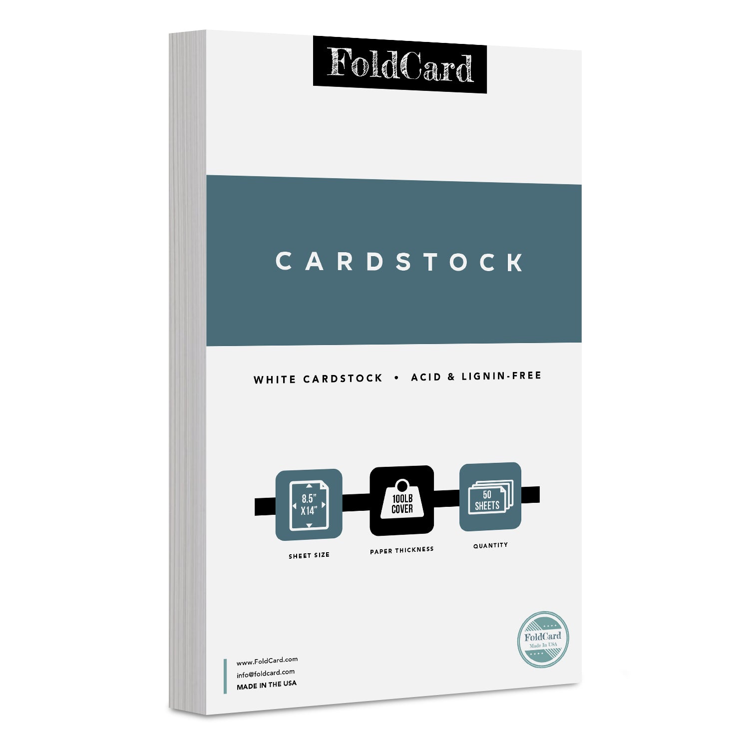 Paquete de 50 cartulinas blancas premium para todas tus necesidades de manualidades.