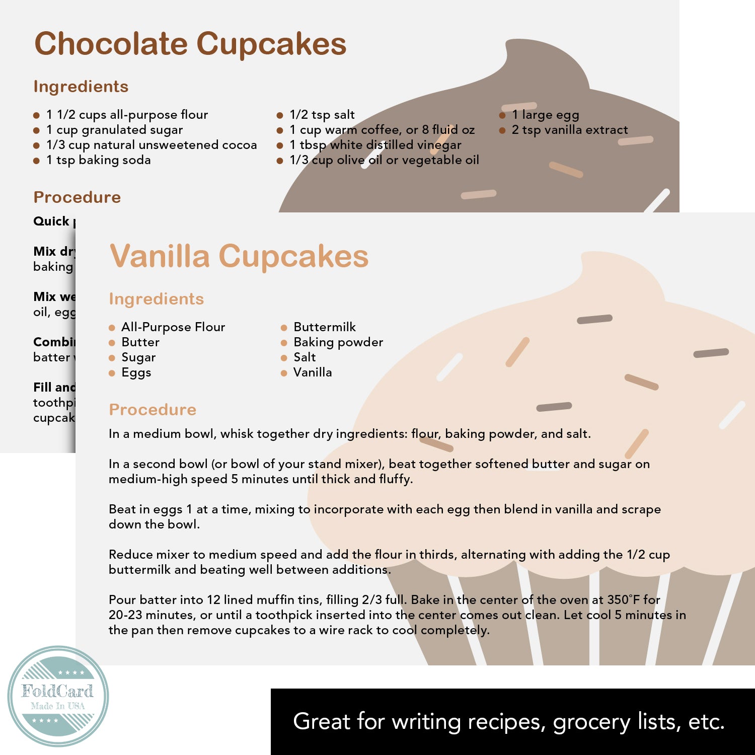 Thick Blank Index Cards | White 100lb Cover (14 pt.) Cardstock | 100 per Pack | 4" x 6"