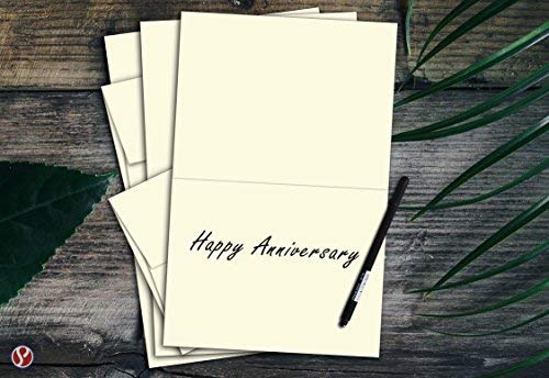 A7 - 5" X 7" Heavyweight Blank Cream/Natural Greeting Fold Over Card Sets - 50 Cards & Envelopes FoldCard