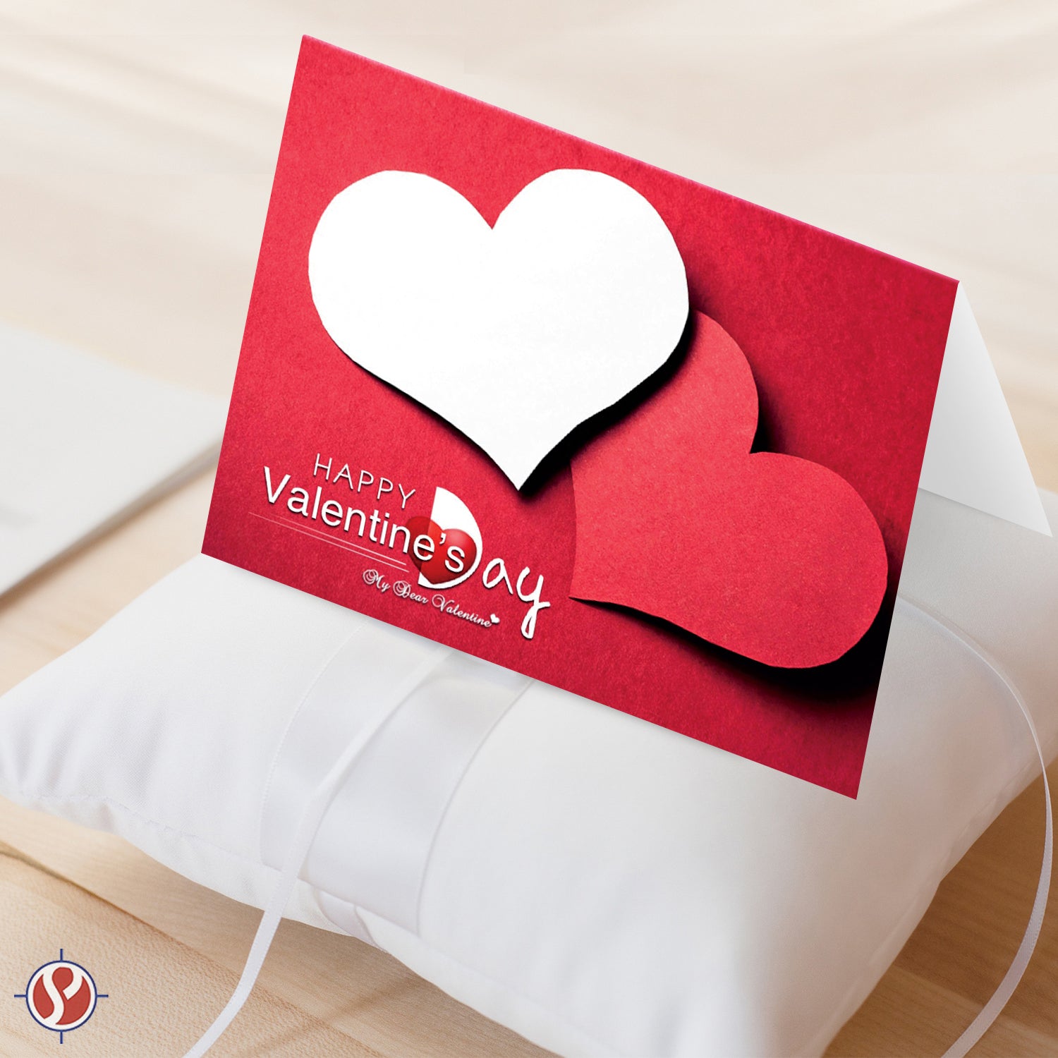 Love's Embrace: Red and White Heart Greeting Cards for a Romantic Valentine's Day Celebration with your Husband, Wife, Boyfriend, or Girlfriend