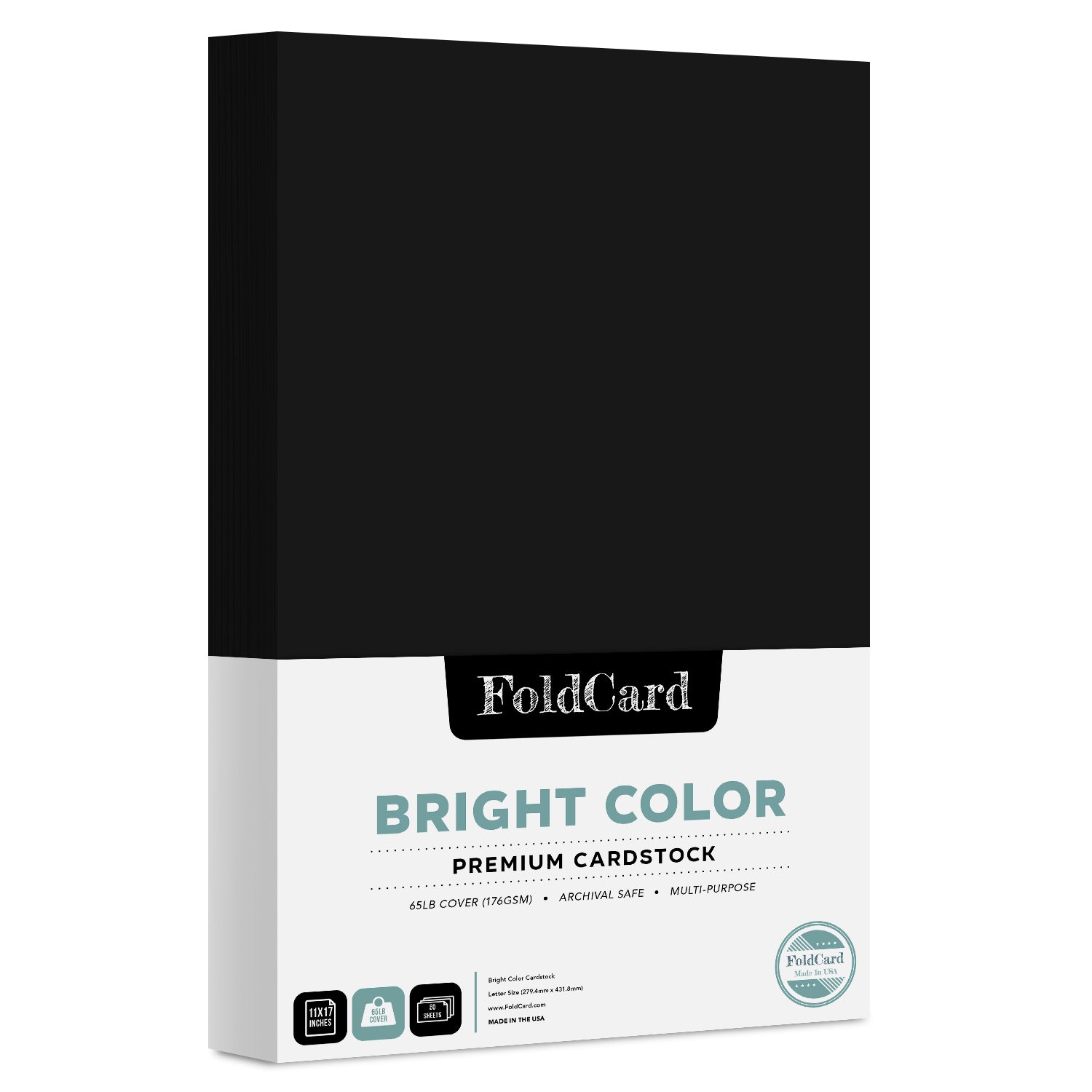 Cartulina de colores brillantes de primera calidad: 11 x 17 - 50 hojas de 65 libras Peso de cubierta