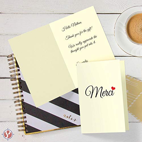 Blank Cream Natural Pre-Scored Cardstock - 5.5 x 8.5 When Folded - Pack of 50 FoldCard