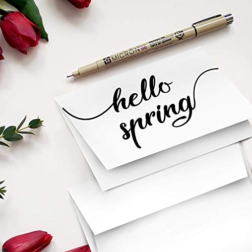 Blank Greeting Card Set With Envelope - for Business, Invitations, Bridal Shower, Holiday Cards, Birthday, Weddings | 5" x 7" Inches | Bulk Set of 50 FoldCard