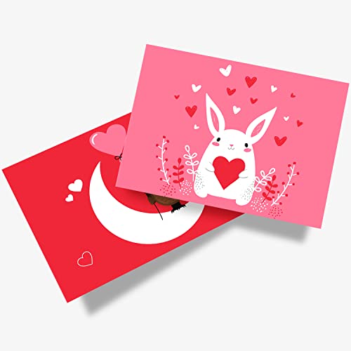 Dynamico Red and Pink Valentine's Day Color Cardstock Paper for Arts & Crafts, Invitations, Greeting Cards, Posters | 65lb Cover Card Stock, Printer Compatible | 25 Red, 25 Pink – 50 Total, Red,Pink FoldCard