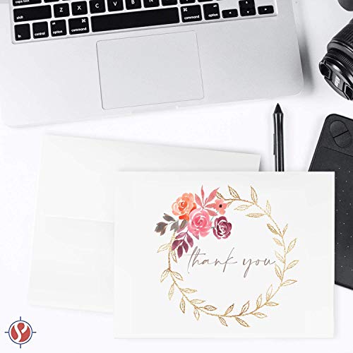 Greeting Cards Set – 4.25 x 5.5" Blank White Cardstock and Envelopes Bulk Set of 30 FoldCard