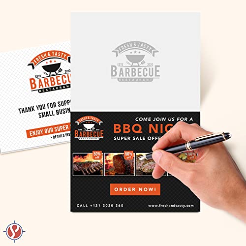 Greeting Cards Set – 4.5 x 6 Blank White Cardstock and A6 Envelopes Set of 50 FoldCard