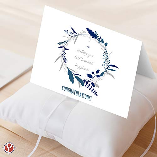 Greeting Cards With Envelopes Set – 5x7 Blank White Cardstock and Envelopes Bulk Set of 25 FoldCard