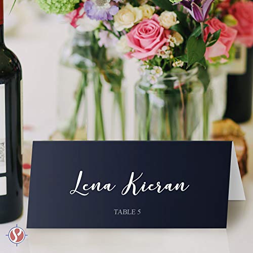 Vertical Fold Tent Cards - 4.25 x 11 Inch Heavyweight White Card Stock Paper For All Occasions - Bulk Pack of 100 Cards Per Pack FoldCard