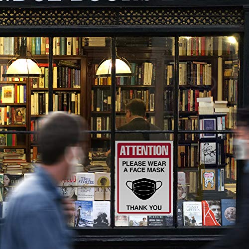 Wear A Face Mask Sign Bulk, Weather Proof, Water and Tear Resistant – Health Safety Signage for Homes, Schools, Offices, Business | 8.5 x 11 Inches | 5 Per Pack (Laminated) FoldCard