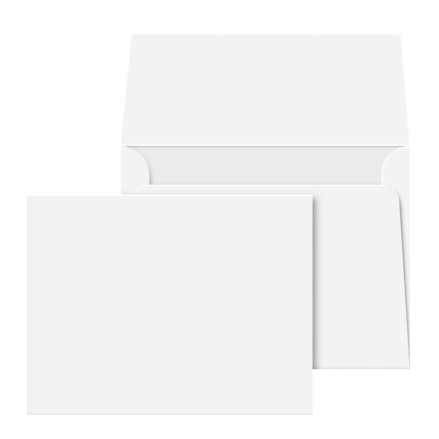 White 100lb Cover Blank Note Cards & Envelopes | 4 1/4 x 5 1/2 (A2 Size) | 50 per Pack | This Is Not A Fold Over Card