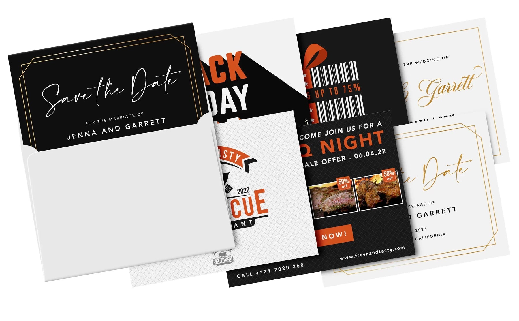 White 65lb Cover Blank Note Cards & Envelopes | 4 1/4" x 5 1/2" (A2 Size) | 50 Per Pack | This Is NOT A Fold Over Card FoldCard