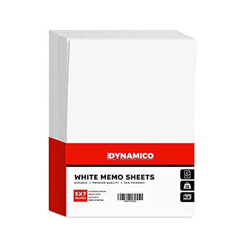 White Memo Sheets Paper 5 x 7 Inches - 24lb Bond / 60lb Text (90gsm) Paper | 250 Sheets per Pack FoldCard