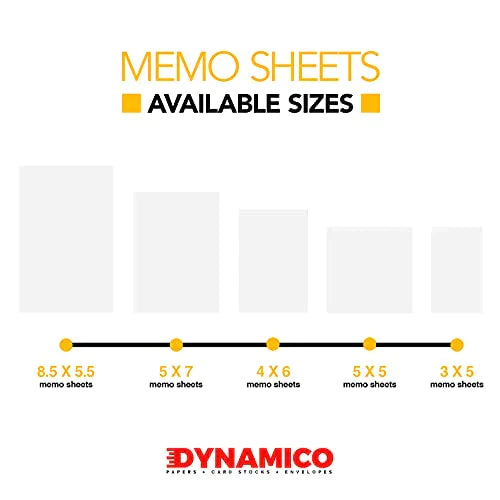 White Memo Sheets Paper – Perfect for Quick Notes, To-Do Lists and Reminders for School, Office and Business | 3 x 5 Inches | 24lb Bond / 60lb Text (90gsm) Paper | 250 Sheets per Pack FoldCard